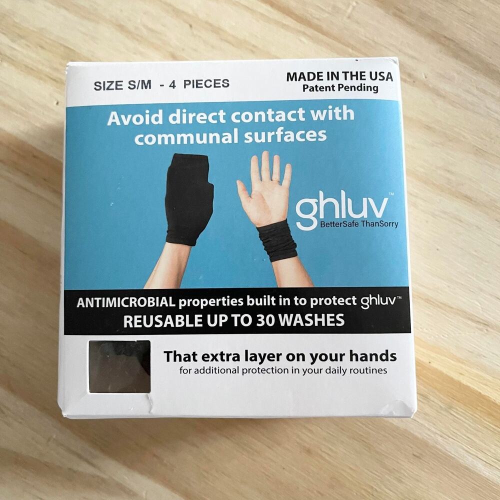 ghluv ANTIMICROBIAL Hand Protectors Protect Against Microbes Gloves Reusable S/M